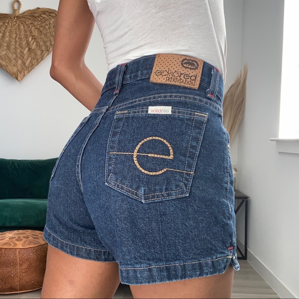 Ecko Red 90’s Y2K Blue Denim Shorts Size 3